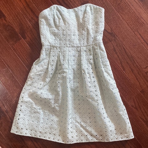 J crew eyelet strapless dress - Picture 1 of 7